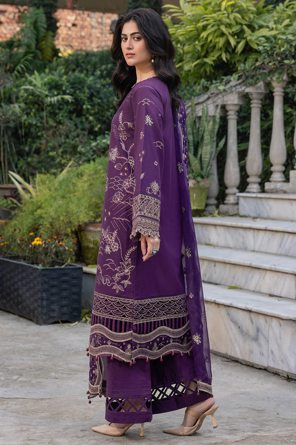 Farasha | Summer Weaves Embroidered Lawn | Raven Plum -  Farasha Ladies Clothes - Original Designer Dress - House of Maryam