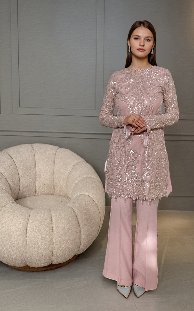 Threads and Motifs | Formal Dresses 25 | Net Embroidered Shirt -  Threads and Motifs Ladies Clothes - Original Designer Dress - House of Maryam