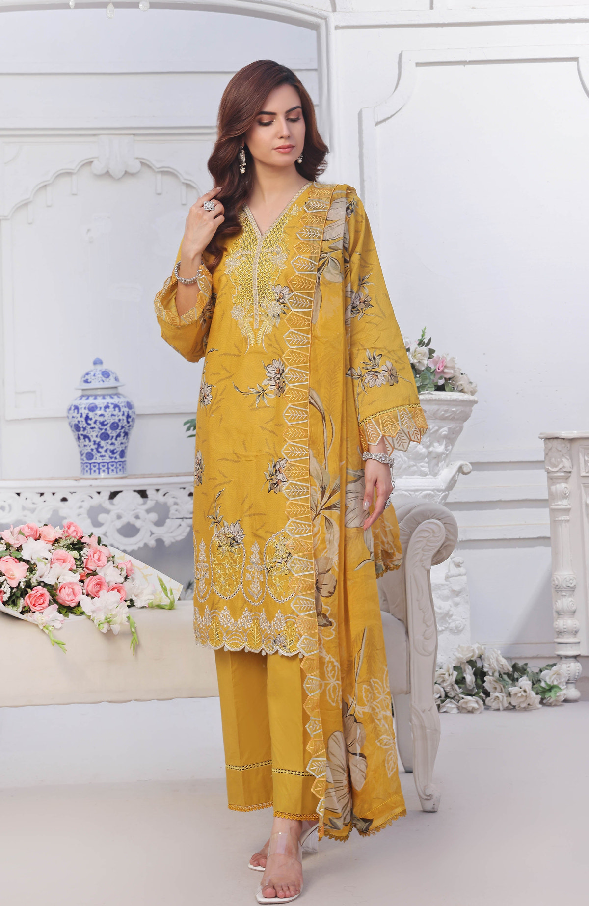 Al Zohaib | Applique Kari Cutwork Edit 25 | ACE-25-05 -  Alzohaib Ladies Clothes - Original Designer Dress - House of Maryam