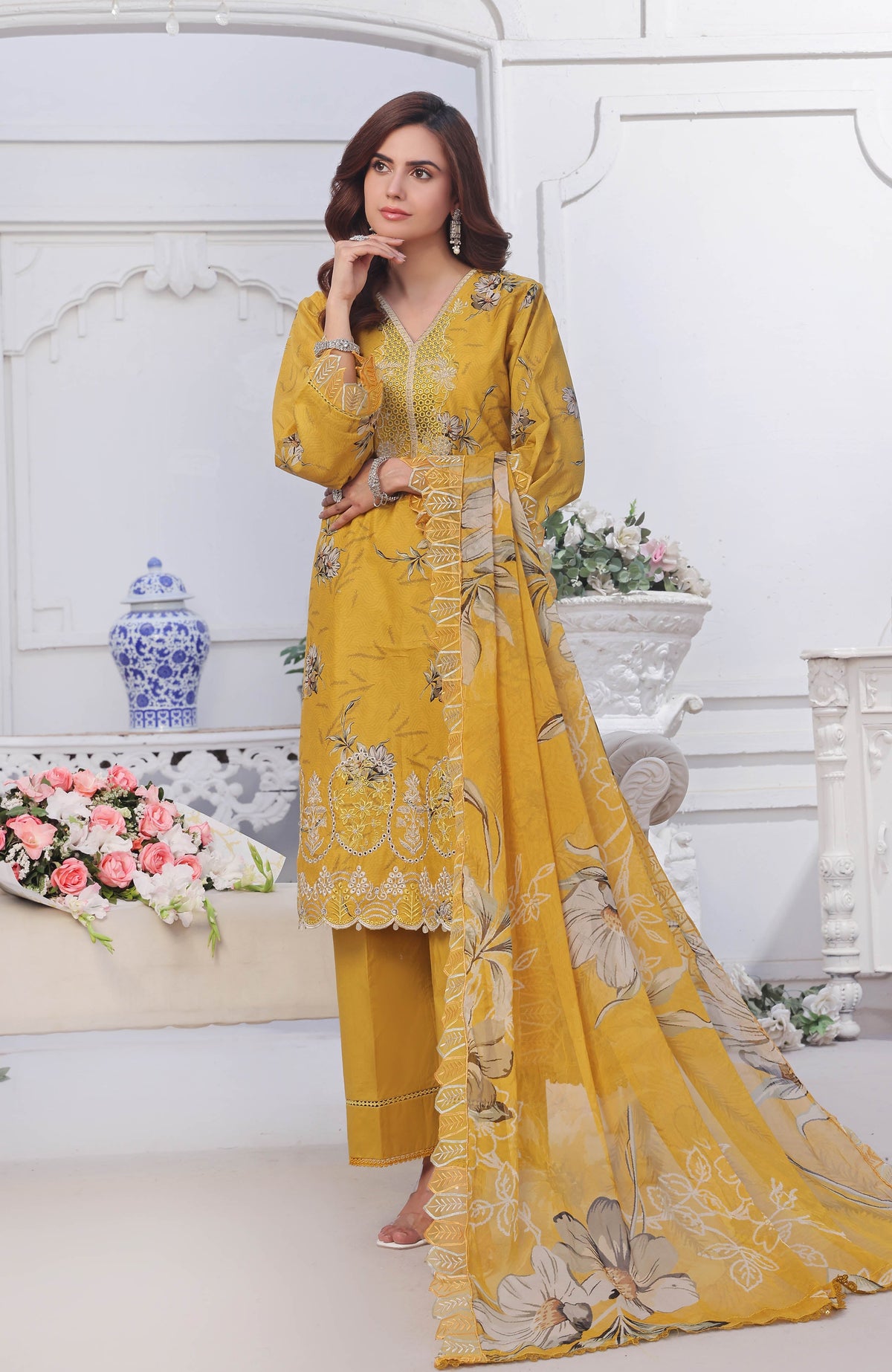 Al Zohaib | Applique Kari Cutwork Edit 25 | ACE-25-05 -  Alzohaib Ladies Clothes - Original Designer Dress - House of Maryam