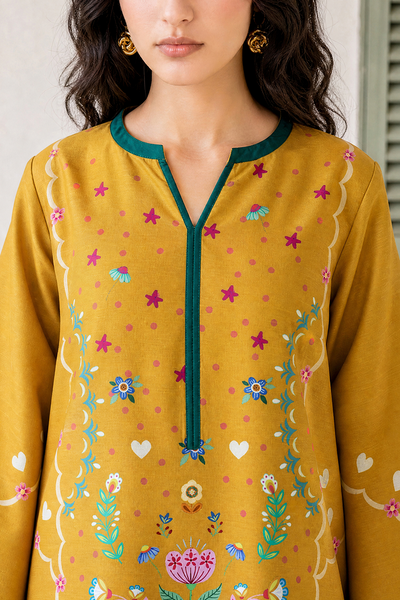 Saad Shaikh | Ease Fall Edit 26 | D-08 Co-ord Set Mustard