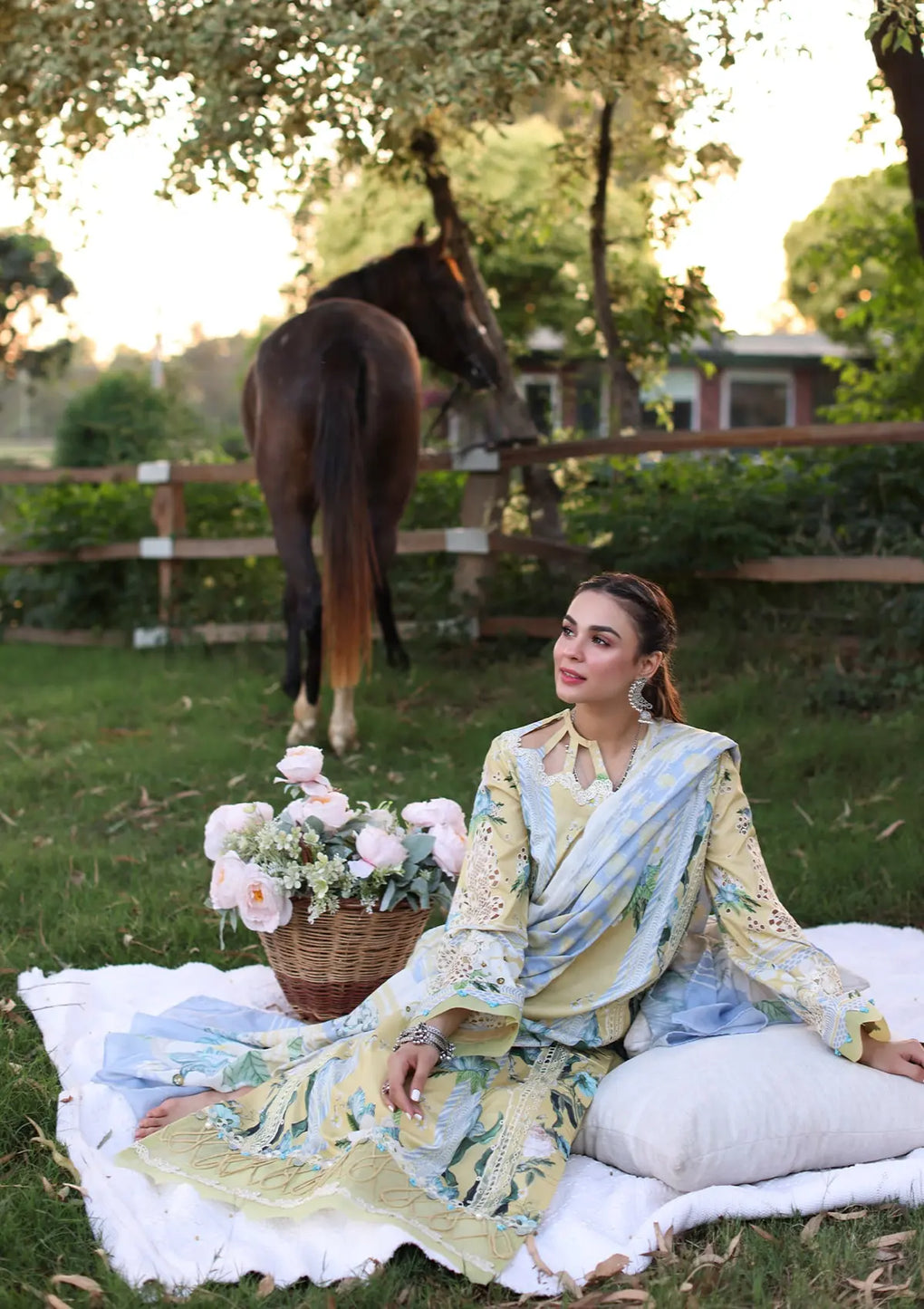 Elaf Premium | Prints Chikankari 24 | 05A CITRUS CRUSH -  Elaf Premium Luxury - Original Designer Dress - House of Maryam
