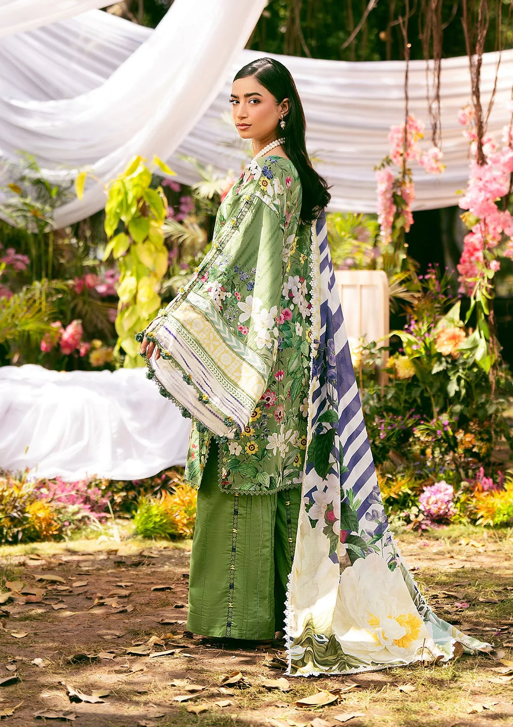 Elaf Premium | Prints 25 | EPS-1B GREEN EDEN -  Elaf Premium Ladies Clothes - Original Designer Dress - House of Maryam