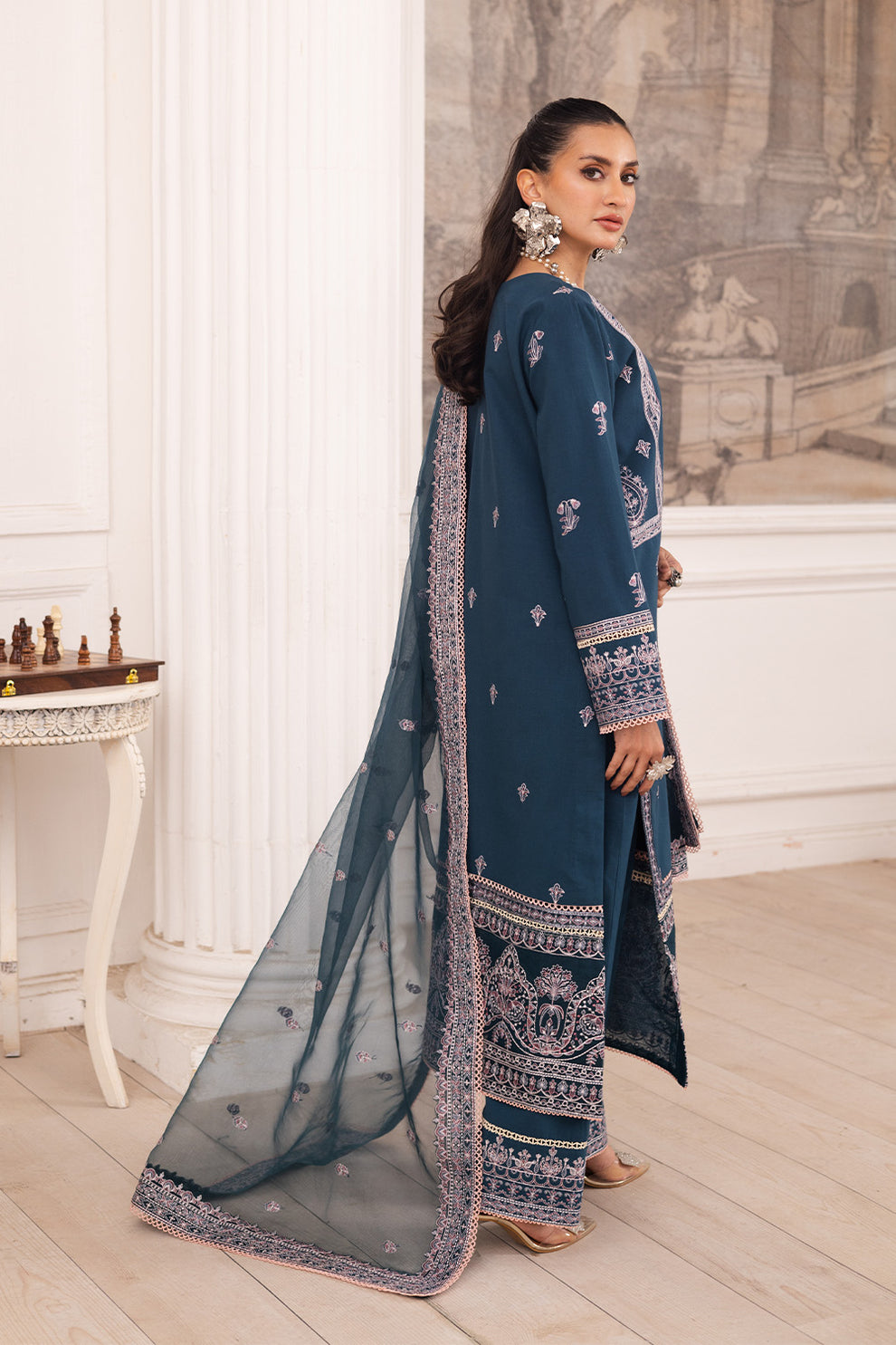 Maryum N Maria | Mira Luxury Lawn | FIROUZEH - FS50101 -  Maryum N Maria Ladies Clothes - Original Designer Dress - House of Maryam