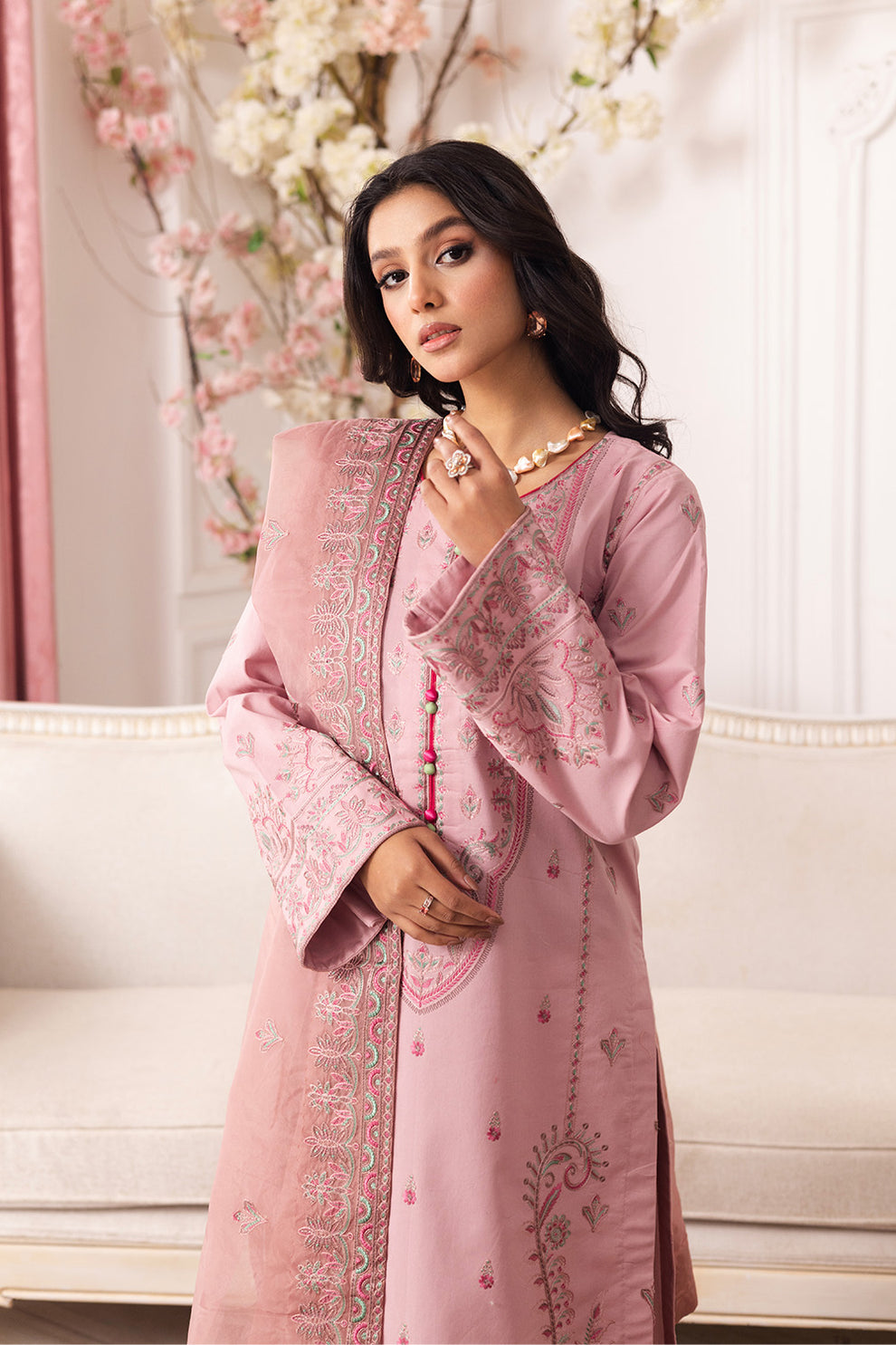 Maryum N Maria | Mira Luxury Lawn | MEHAR - FS50102 -  Maryum N Maria Ladies Clothes - Original Designer Dress - House of Maryam