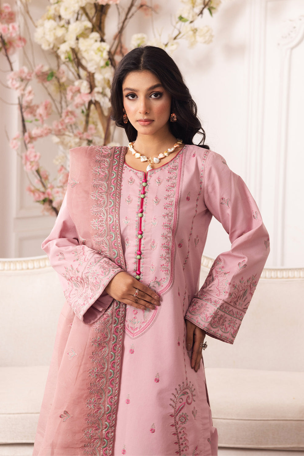 Maryum N Maria | Mira Luxury Lawn | MEHAR - FS50102 -  Maryum N Maria Ladies Clothes - Original Designer Dress - House of Maryam