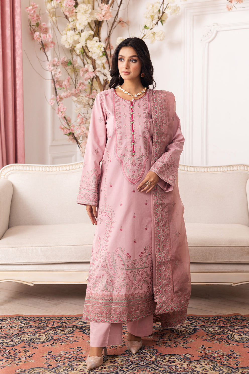 Maryum N Maria | Mira Luxury Lawn | MEHAR - FS50102 -  Maryum N Maria Ladies Clothes - Original Designer Dress - House of Maryam