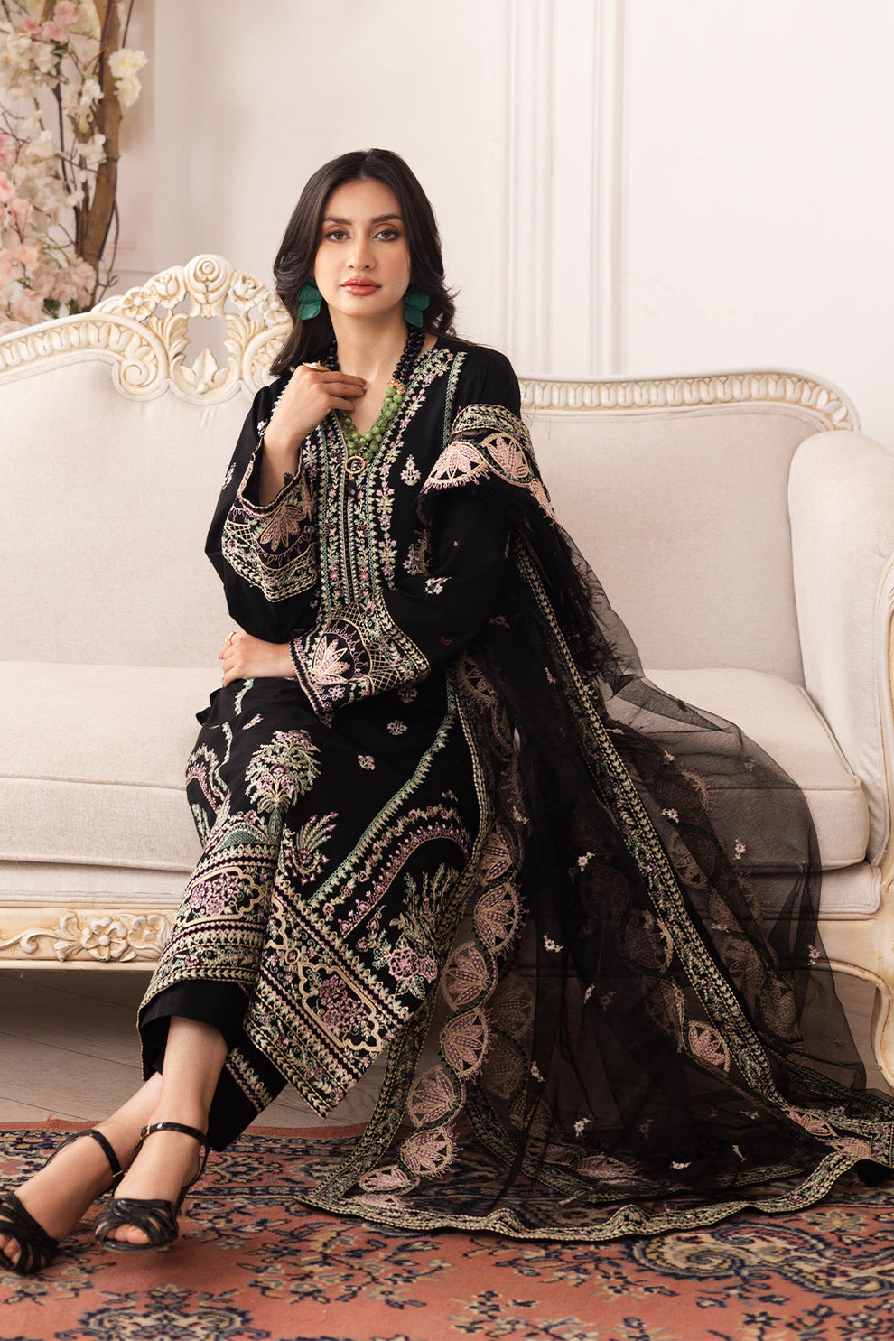 Maryum N Maria | Mira Luxury Lawn | SARA - FS50103 -  Maryum N Maria Ladies Clothes - Original Designer Dress - House of Maryam