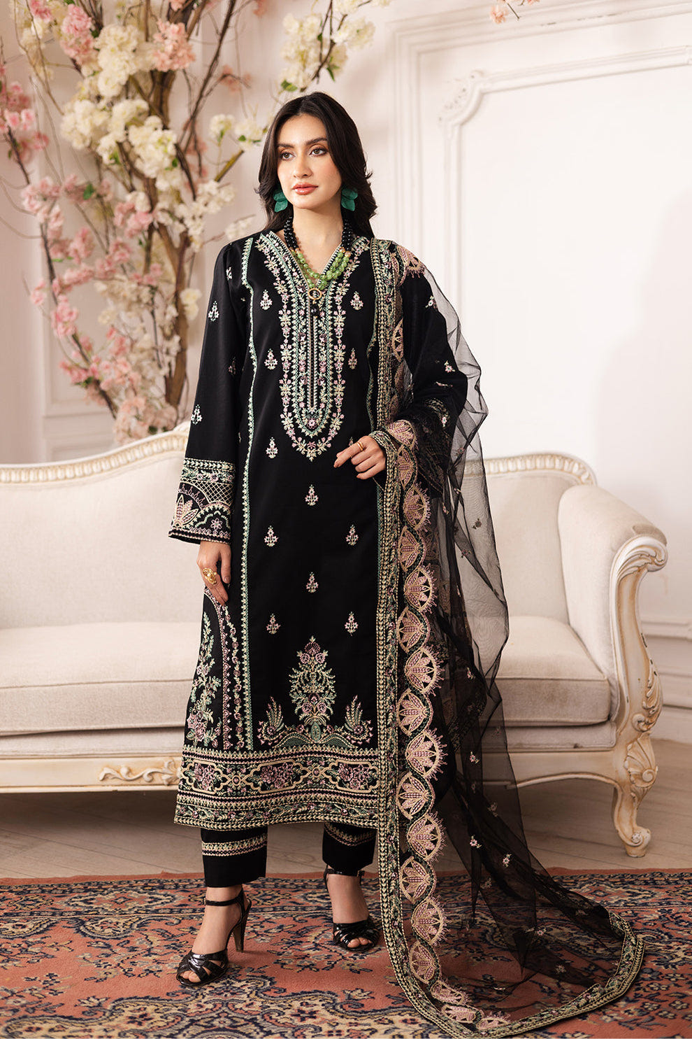 Maryum N Maria | Mira Luxury Lawn | SARA - FS50103 -  Maryum N Maria Ladies Clothes - Original Designer Dress - House of Maryam