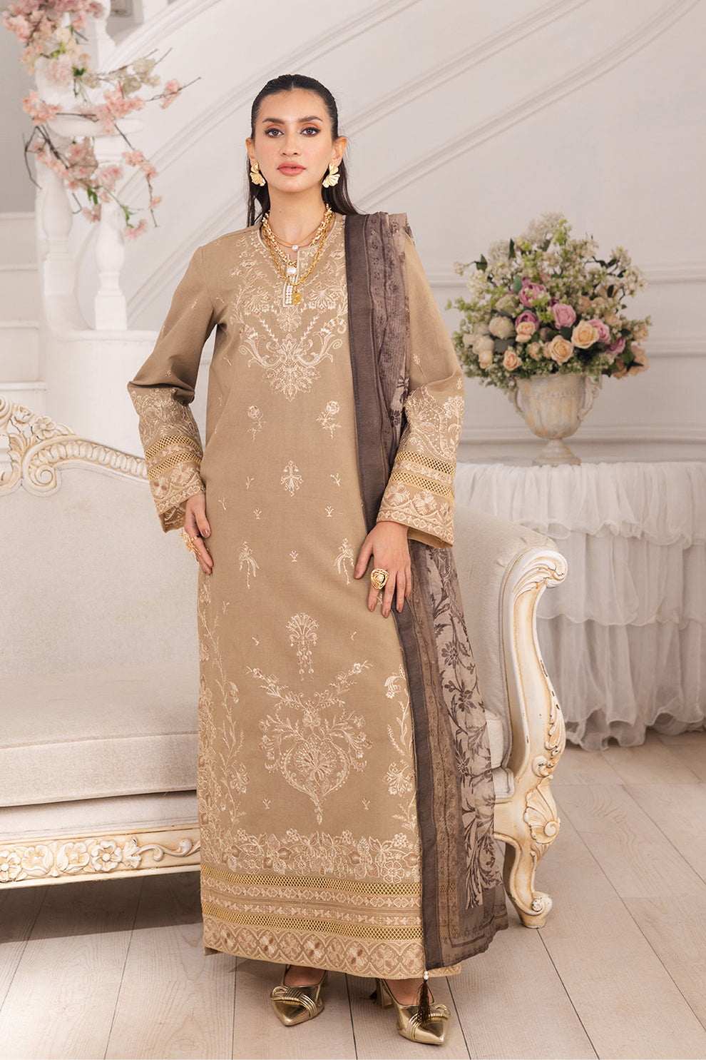 Maryum N Maria | Mira Luxury Lawn | LEYLA - FS50105 -  Maryum N Maria Ladies Clothes - Original Designer Dress - House of Maryam