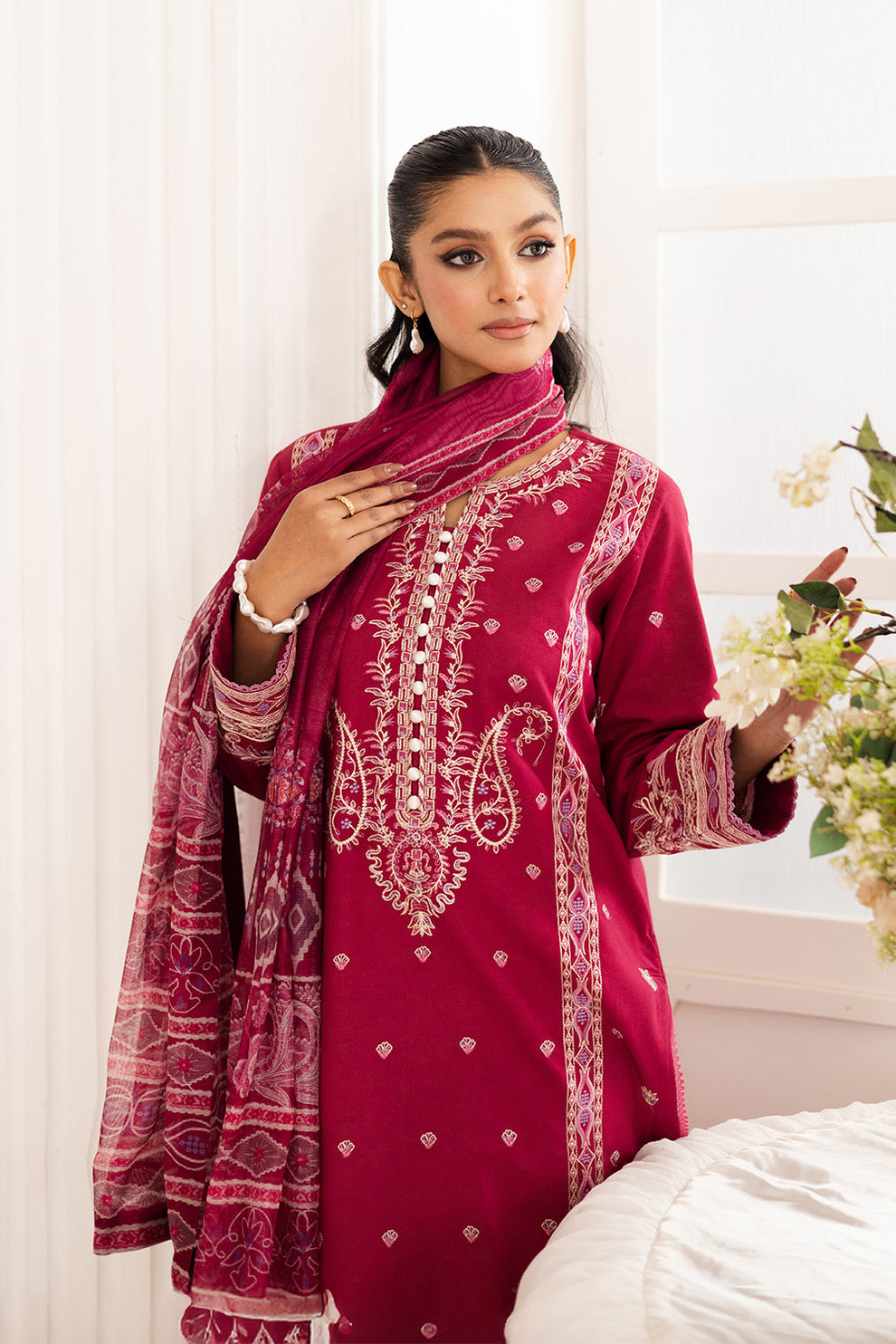 Maryum N Maria | Mira Luxury Lawn | NARGES - FS50108 -  Maryum N Maria Ladies Clothes - Original Designer Dress - House of Maryam
