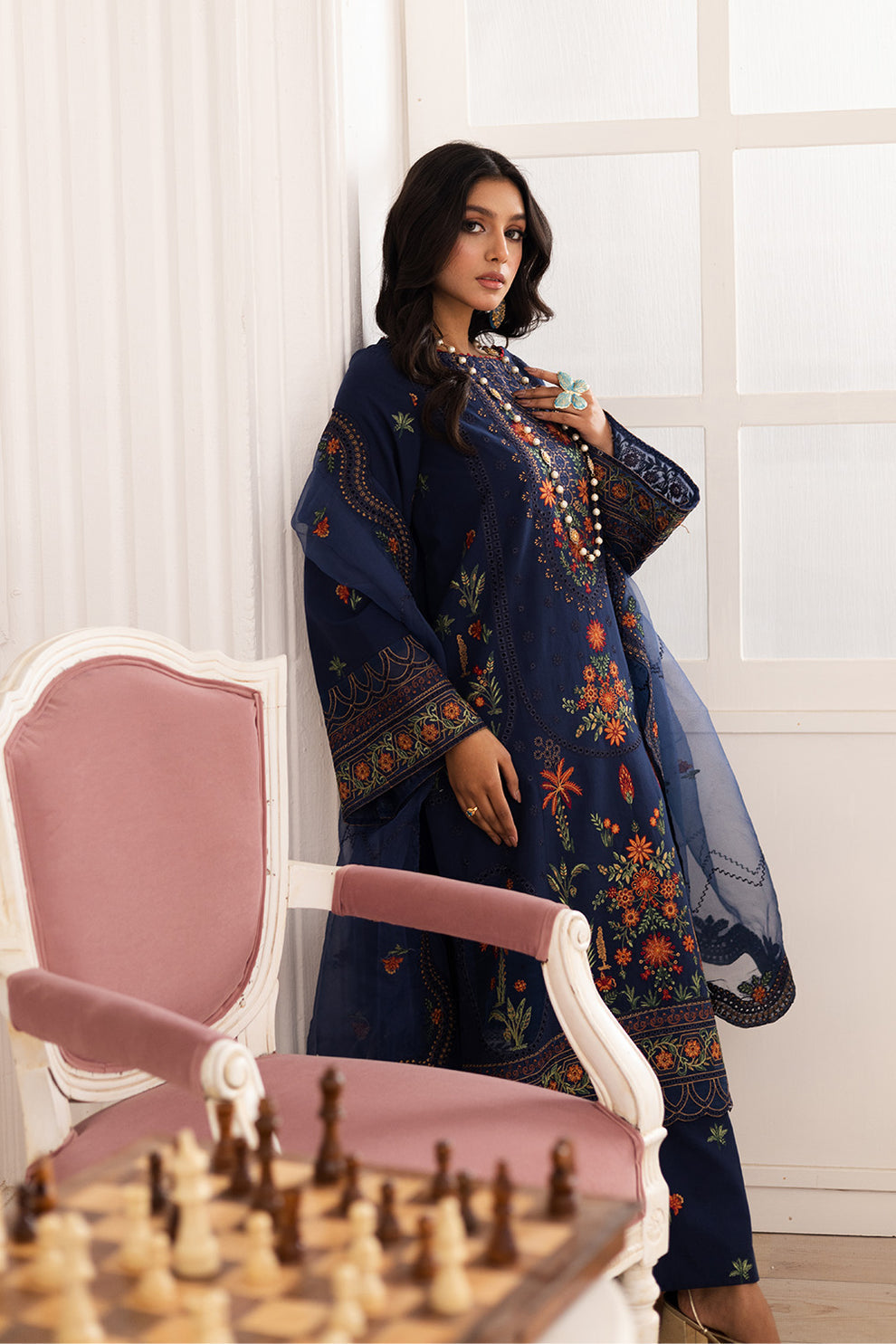 Maryum N Maria | Mira Luxury Lawn | PARESTOO - FS50109 -  Maryum N Maria Ladies Clothes - Original Designer Dress - House of Maryam