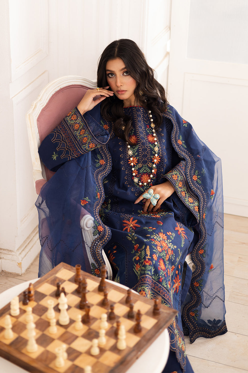 Maryum N Maria | Mira Luxury Lawn | PARESTOO - FS50109 -  Maryum N Maria Ladies Clothes - Original Designer Dress - House of Maryam