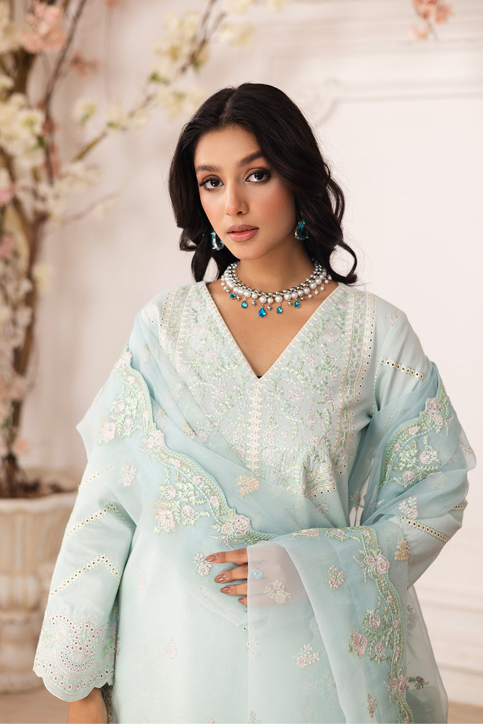 Maryum N Maria | Mira Luxury Lawn | ROBAB - FS50110 -  Maryum N Maria Ladies Clothes - Original Designer Dress - House of Maryam