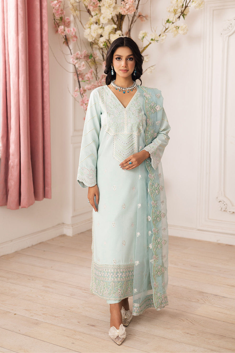 Maryum N Maria | Mira Luxury Lawn | ROBAB - FS50110 -  Maryum N Maria Ladies Clothes - Original Designer Dress - House of Maryam