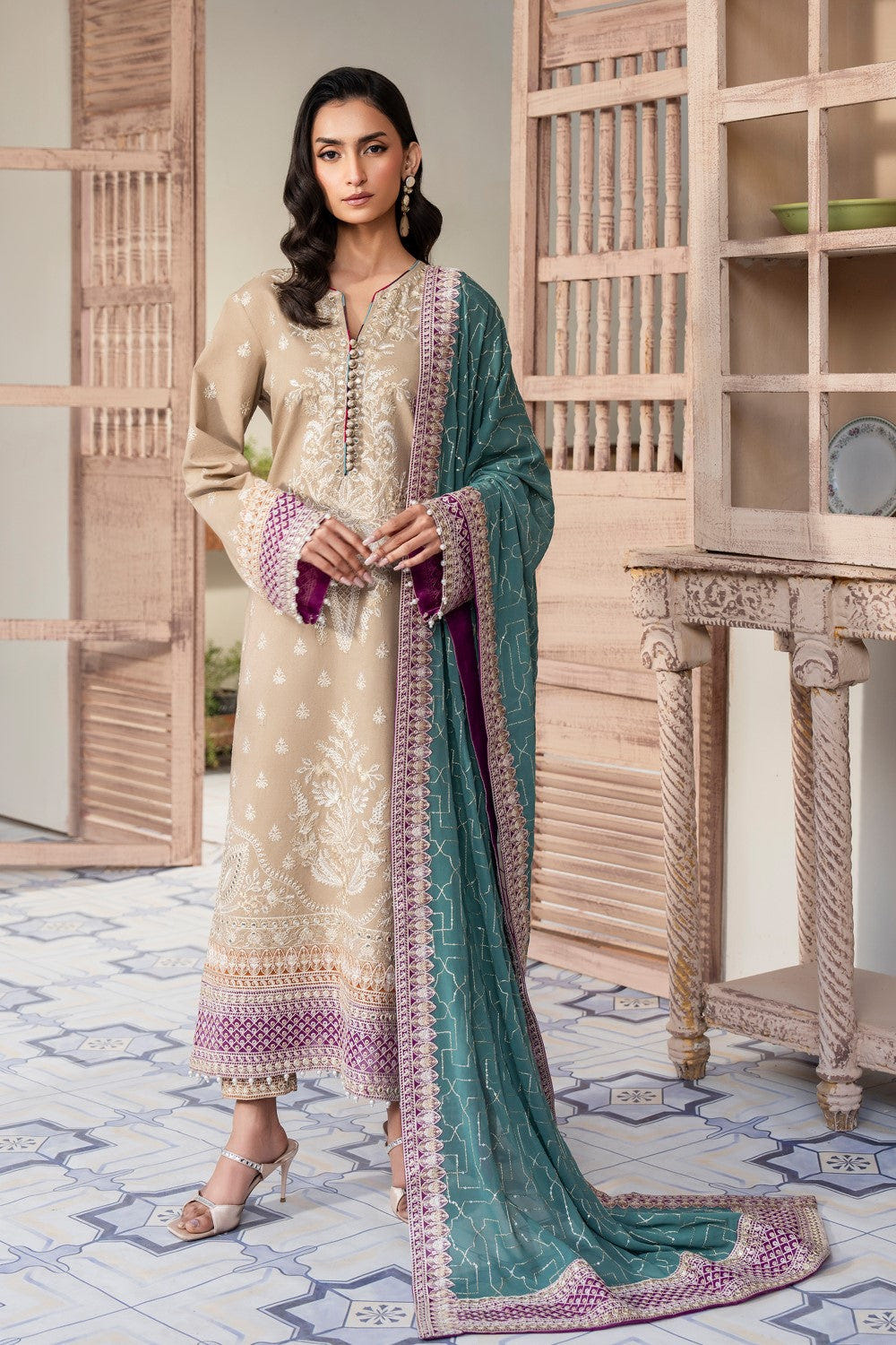 Maryum N Maria | Luxury Lawn 25 | ASHA - MS50113 -  Maryum N Maria Luxury - Original Designer Dress - House of Maryam