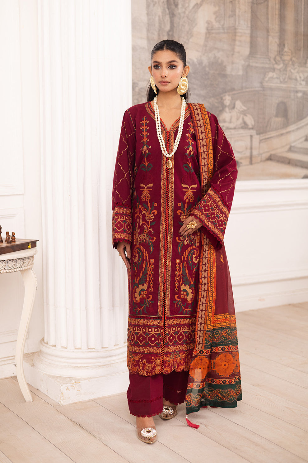 Maryum N Maria | Mira Luxury Lawn | SAHAR - FS50114 -  Maryum N Maria Ladies Clothes - Original Designer Dress - House of Maryam