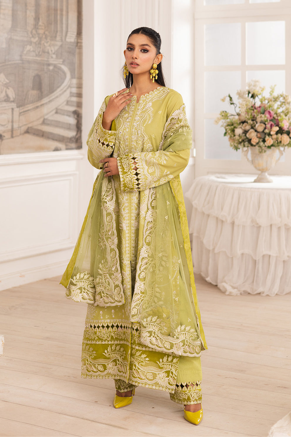 Maryum N Maria | Mira Luxury Lawn | MOZHDEH - FS50115 -  Maryum N Maria Ladies Clothes - Original Designer Dress - House of Maryam