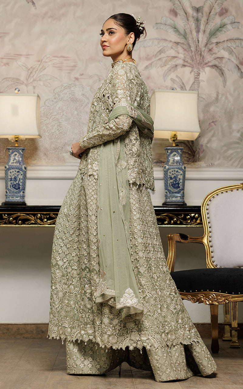 Threads and Motifs | Formal Dresses 25 | Organza Embroidered Maxi With Jacket -  Threads and Motifs Ladies Clothes - Original Designer Dress - House of Maryam