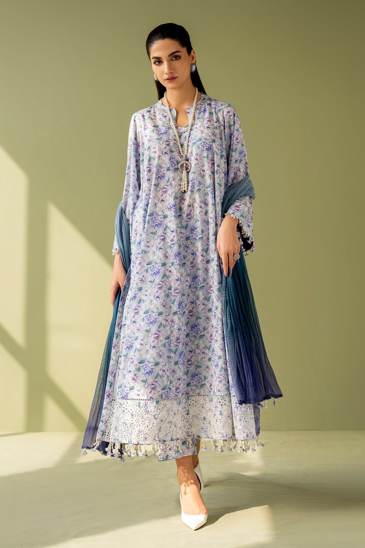 Baroque | Eid Printique | EMBROIDERED PRINTED LAWN UF-4167 -  Baroque Ladies Clothes - Original Designer Dress - House of Maryam