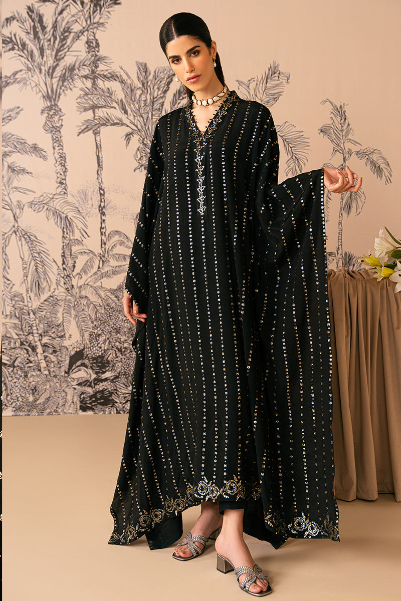 Cross Stitch | Luxe Atelier 24 | MYSTIC RAVEN by Designer Cross Stitch - House of Maryam - Pakistani Designer Ethnic Wear in {{ shop.shopifyCountryName }}