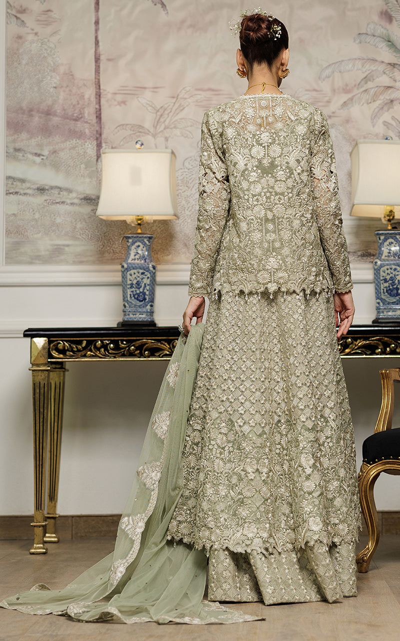 Threads and Motifs | Formal Dresses 25 | Organza Embroidered Maxi With Jacket -  Threads and Motifs Ladies Clothes - Original Designer Dress - House of Maryam
