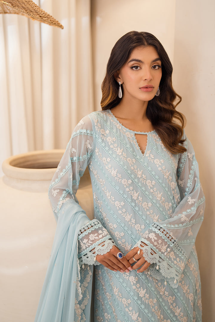 Azure | Ensembles Embroidered Formals | Mint Glaze -  Azure Ladies Clothes - Original Designer Dress - House of Maryam