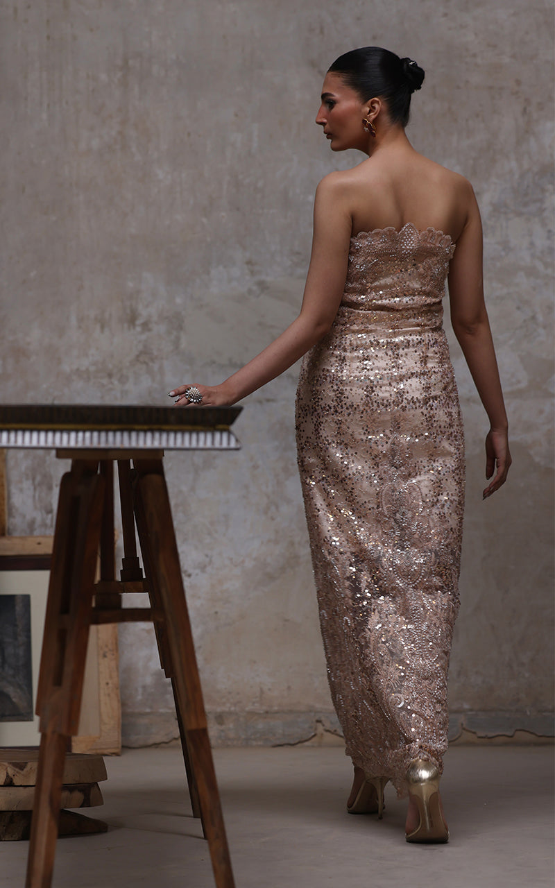 Threads and Motifs | Formal Dresses 25 | Net Embroidered Dress-2