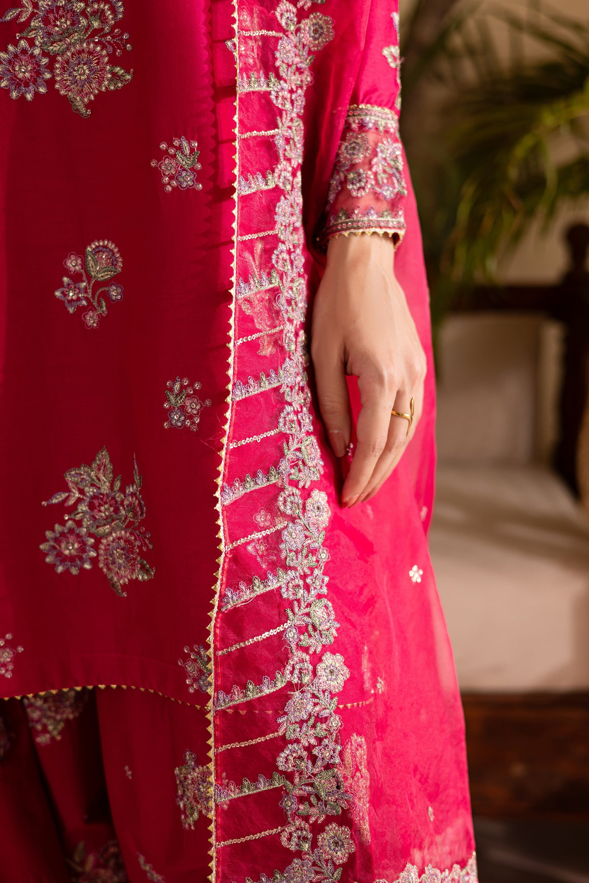 Batik | Nyra Embroidered Summer Solids | Zinnia -  Batik Ladies Clothes - Original Designer Dress - House of Maryam