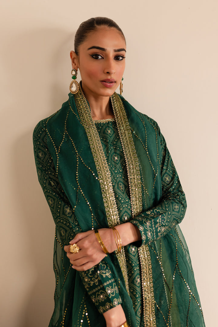 Batik | Reception Luxe Edit | Forest Green -  Batik Ladies Clothes - Original Designer Dress - House of Maryam