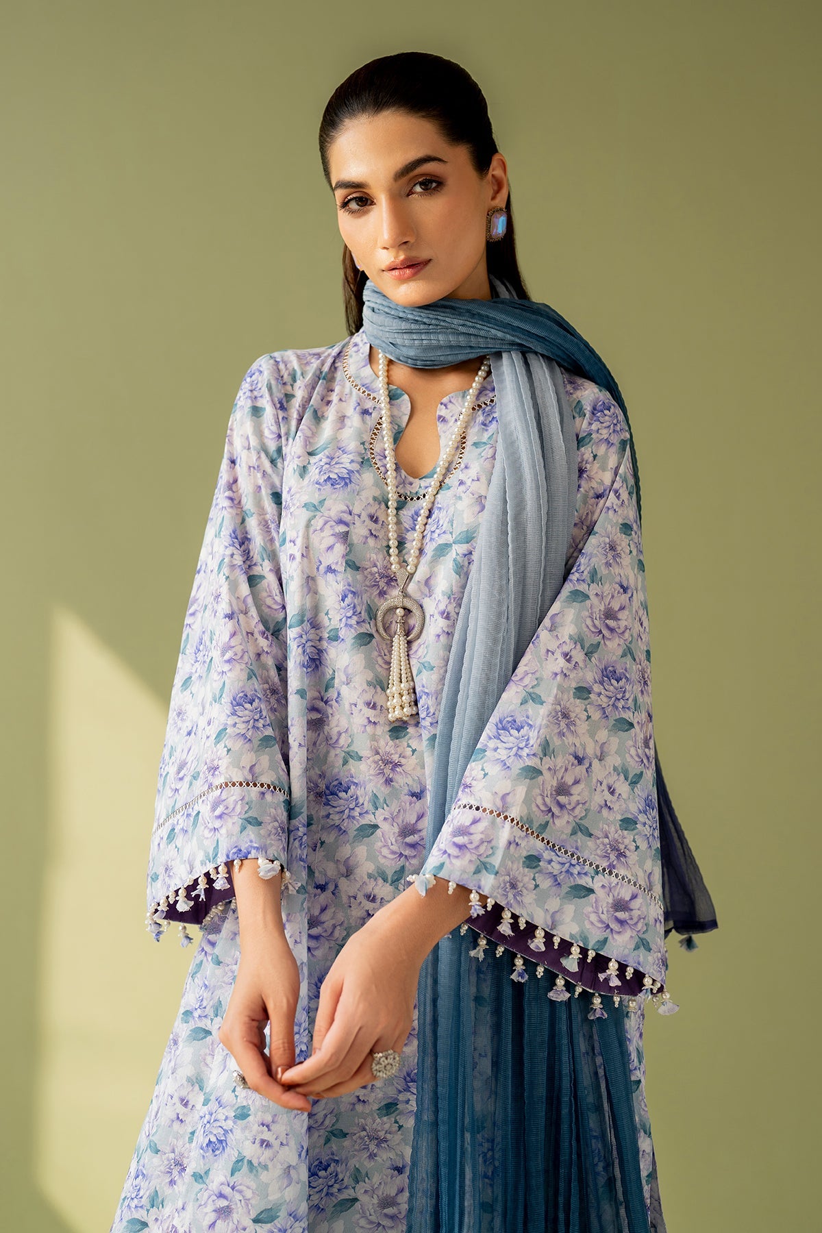 Baroque | Eid Printique | EMBROIDERED PRINTED LAWN UF-4167 -  Baroque Ladies Clothes - Original Designer Dress - House of Maryam