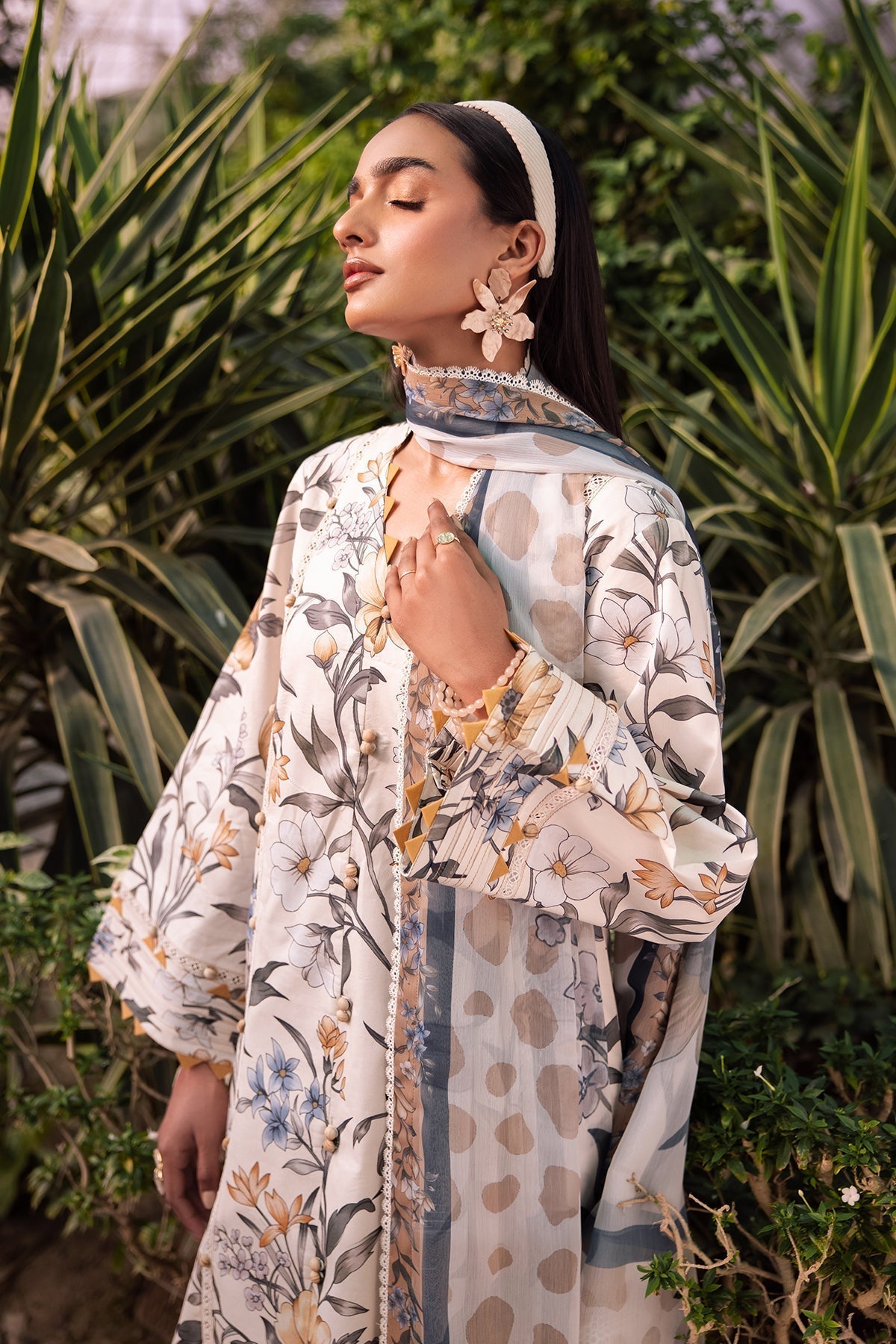 Alizeh | Sheen Lawn Prints 24 | GARDENIA -  Alizeh Casuals - Original Designer Dress - House of Maryam