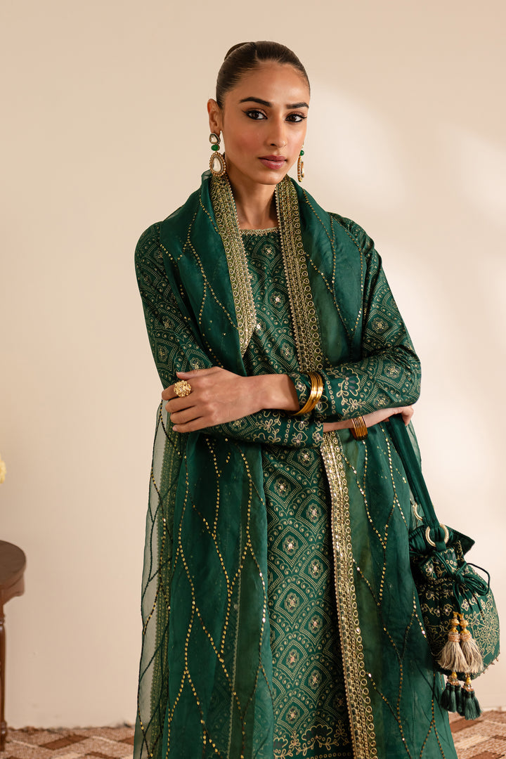 Batik | Reception Luxe Edit | Forest Green -  Batik Ladies Clothes - Original Designer Dress - House of Maryam