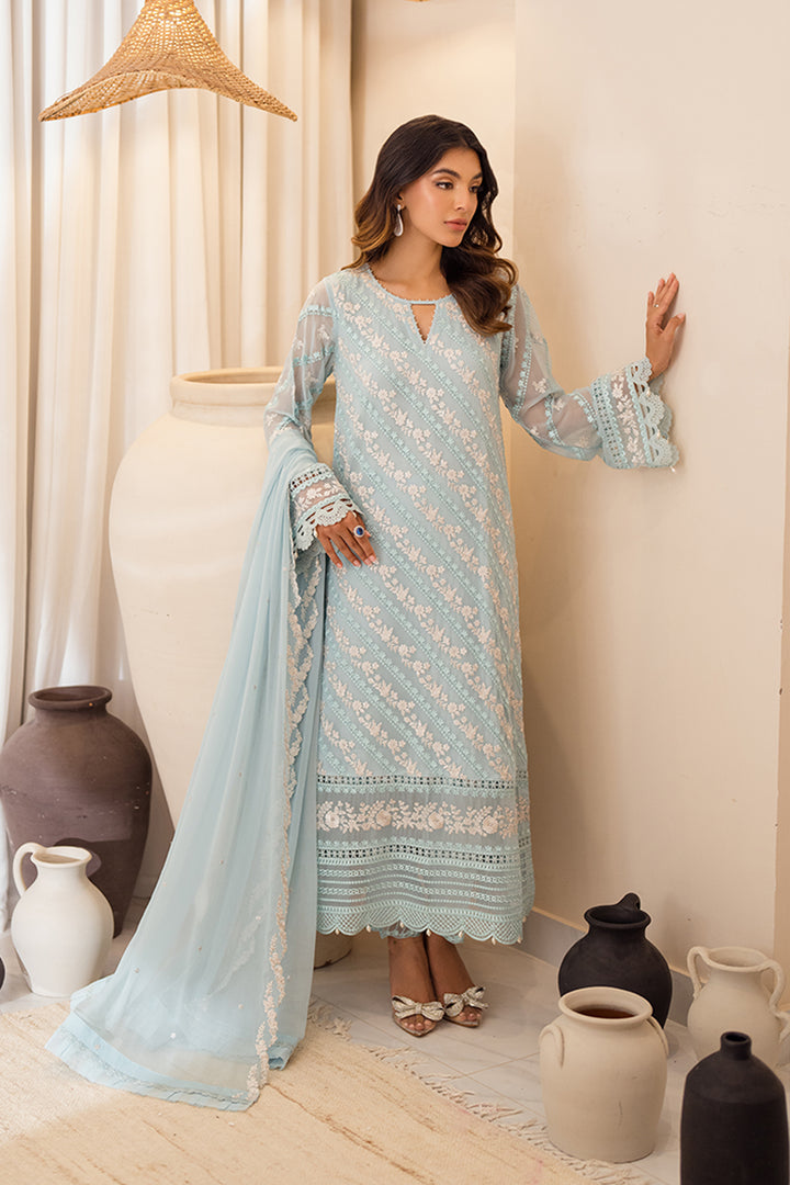 Azure | Ensembles Embroidered Formals | Mint Glaze -  Azure Ladies Clothes - Original Designer Dress - House of Maryam