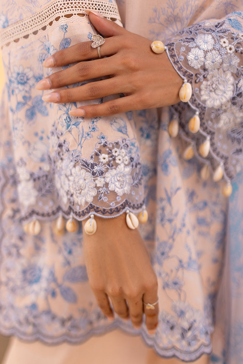 Cross Stitch | Eid Lawn 24 | PEACH -  Cross Stitch Luxury - Original Designer Dress - House of Maryam