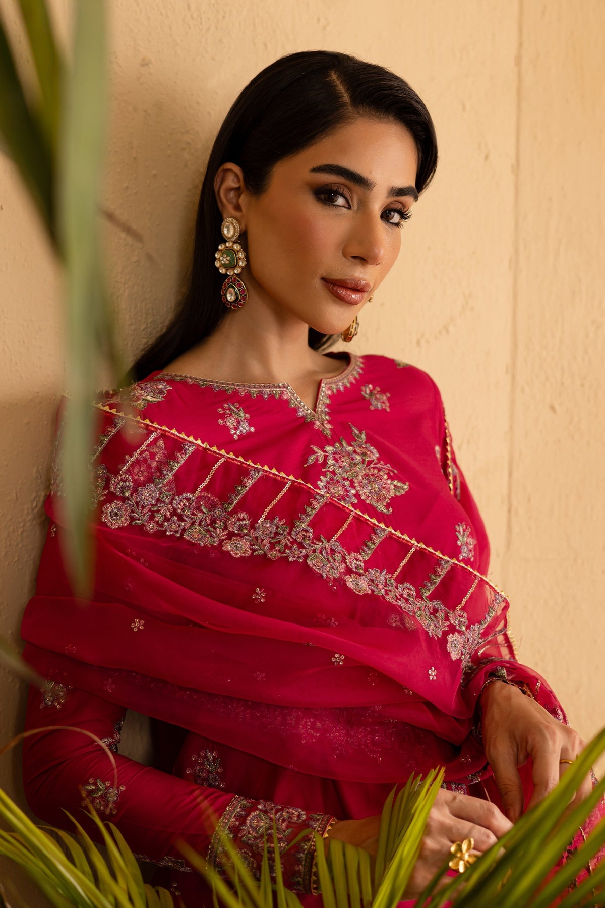Batik | Nyra Embroidered Summer Solids | Zinnia -  Batik Ladies Clothes - Original Designer Dress - House of Maryam