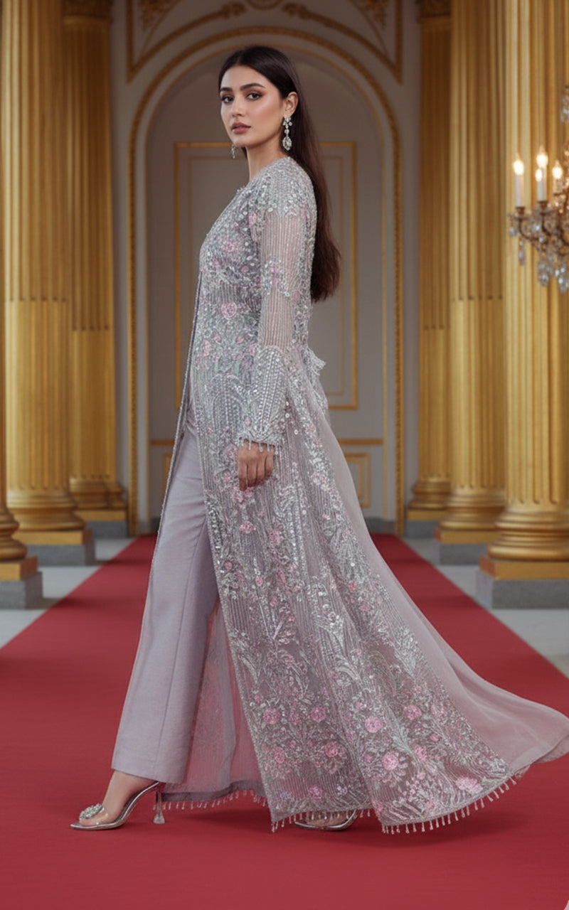 Threads and Motifs | Formal Dresses 25 | Organza Embroidered Jacket-5