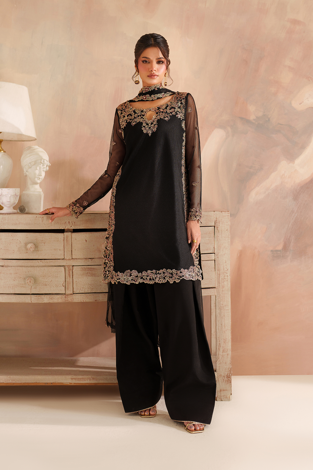 Iznik I Festive Formal I CC-77 Embroidered Net -  Iznik Ladies Clothes - Original Designer Dress - House of Maryam