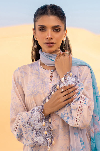 Cross Stitch | Eid Lawn 24 | PEACH -  Cross Stitch Luxury - Original Designer Dress - House of Maryam