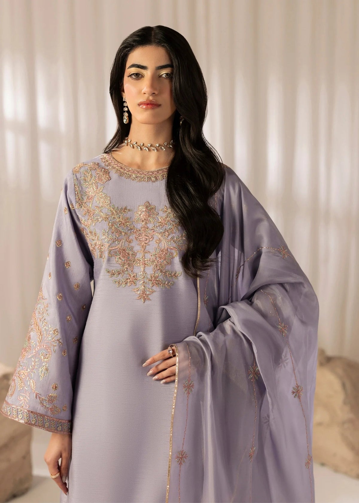 Jamnii | Silk Atelier Pret 26 | LAVENDER MIST, image 7