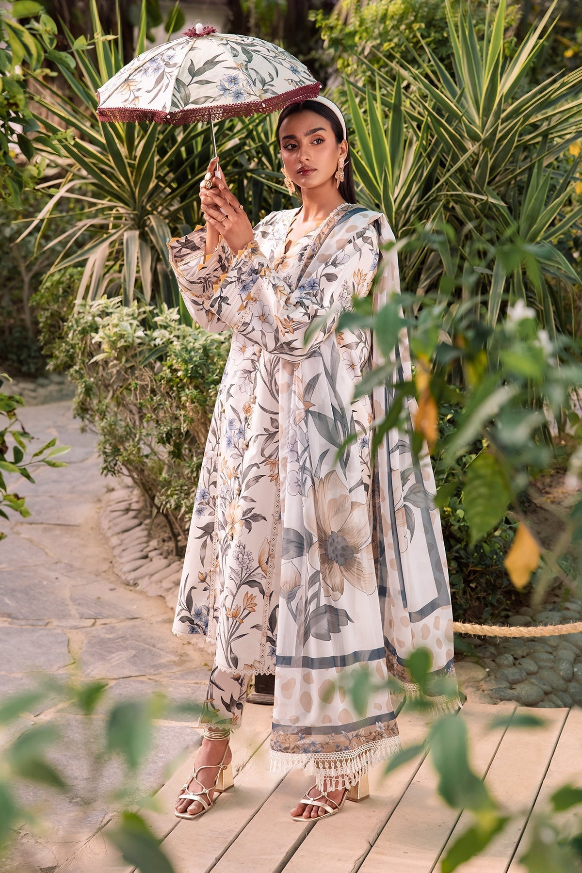 Alizeh | Sheen Lawn Prints 24 | GARDENIA -  Alizeh Casuals - Original Designer Dress - House of Maryam