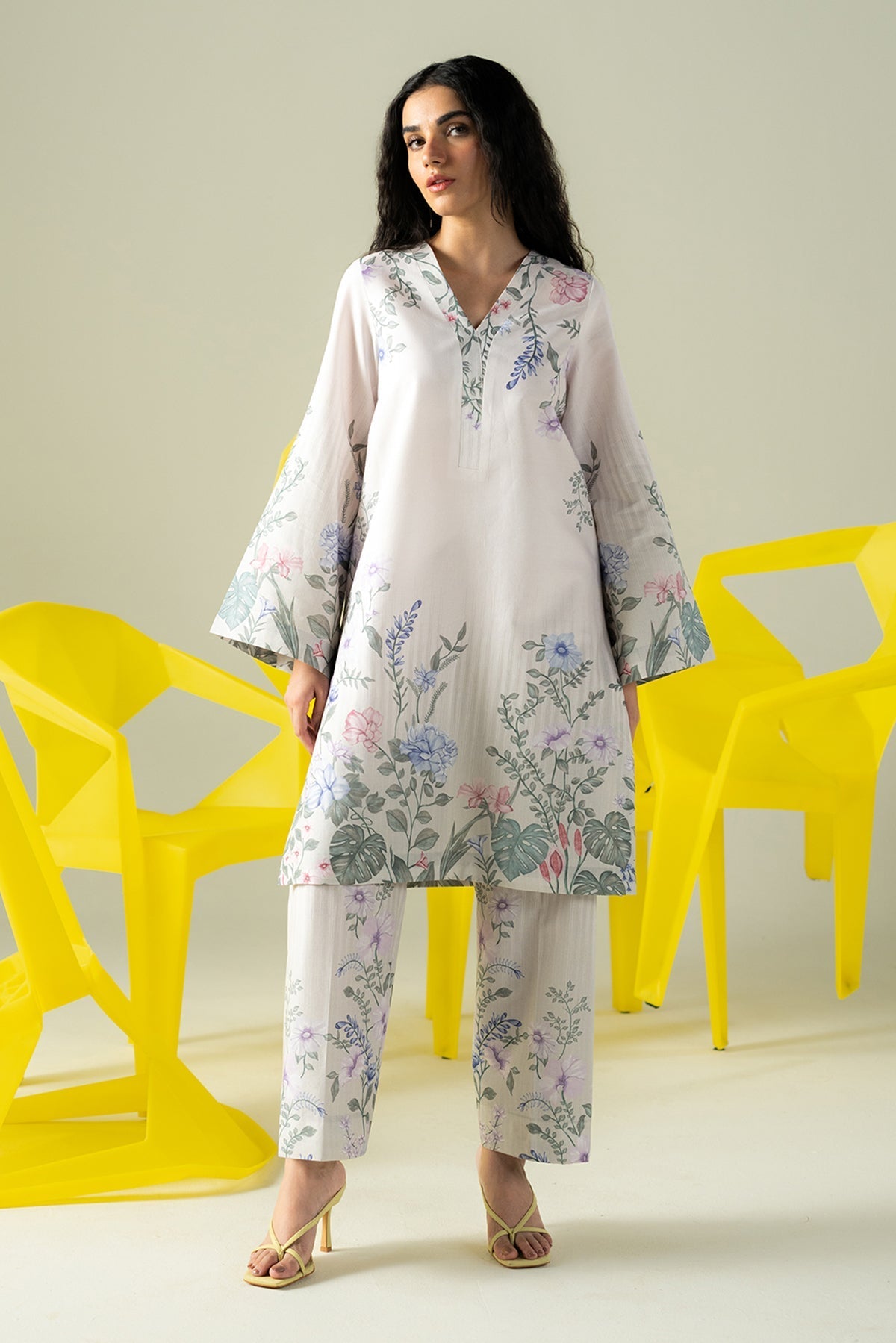 Afrozeh | Coords 25 | Creamy -  Afrozeh Ladies Clothes - Original Designer Dress - House of Maryam