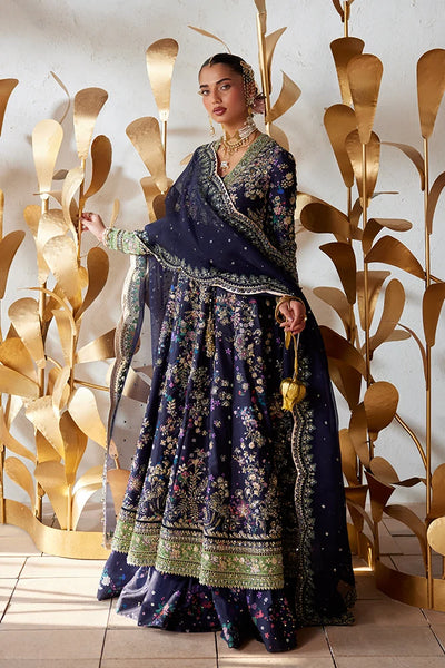 Suffuse Delina midnight blue raw silk pishwas and gharara, photo 3