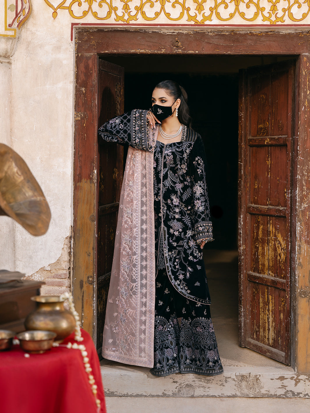 Flossie | Siara Velvet Formals | V-103 - B -  Flossie Ladies Clothes - Original Designer Dress - House of Maryam