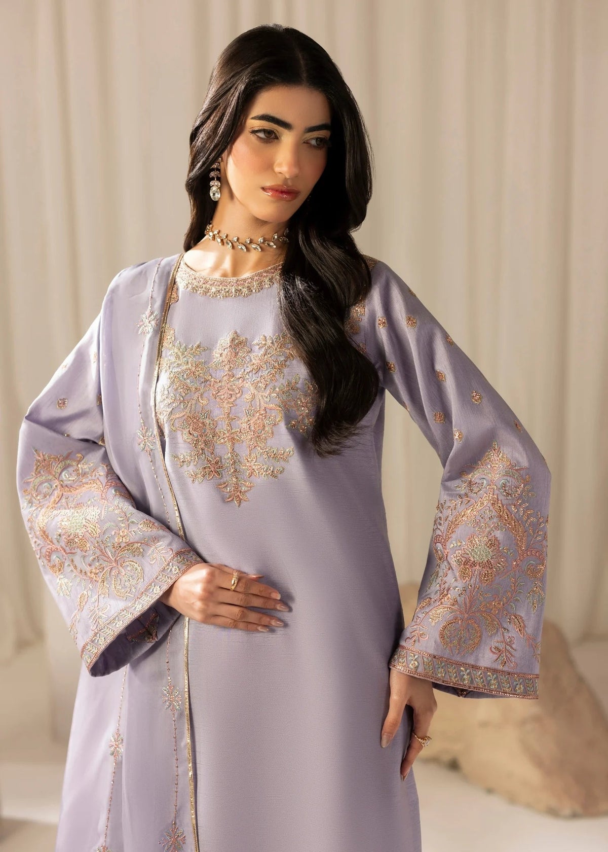 Jamnii | Silk Atelier Pret 26 | LAVENDER MIST, image 5