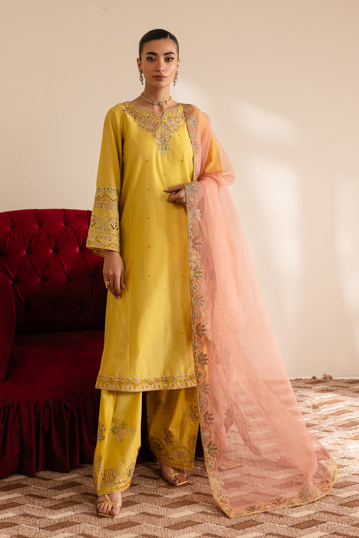 Batik | Reception Luxe Edit | Crayola Yellow -  Batik Ladies Clothes - Original Designer Dress - House of Maryam