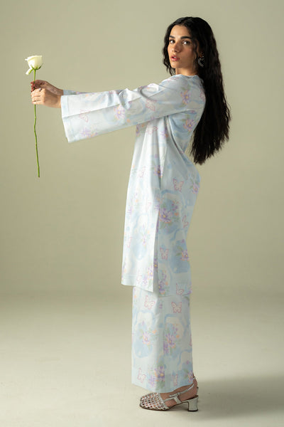 Afrozeh Icy Muse icy blue lawn co-ord set, photo 4