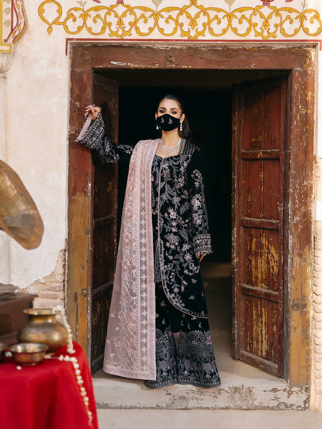 Flossie | Siara Velvet Formals | V-103 - B -  Flossie Ladies Clothes - Original Designer Dress - House of Maryam
