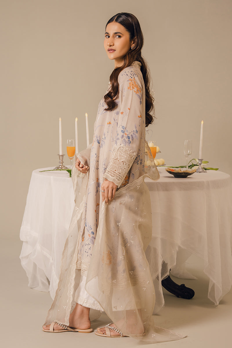 Cross Stitch | Luxury Pret | Ashen Bud-2 Piece (Shirt & Dupatta), image 4