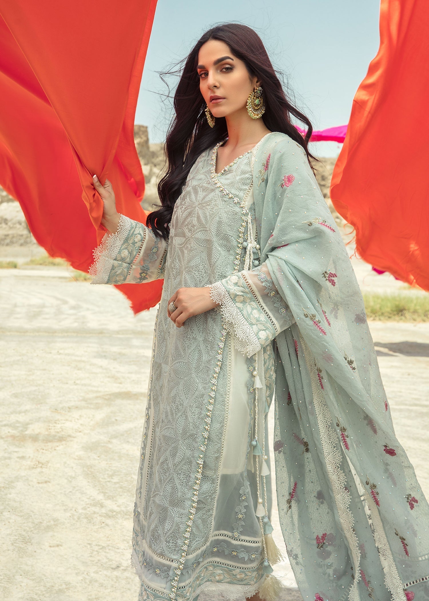 Saira Shakira | Luxury Pret | Seafoam -  Saira Shakira Ladies Clothes - Original Designer Dress - House of Maryam